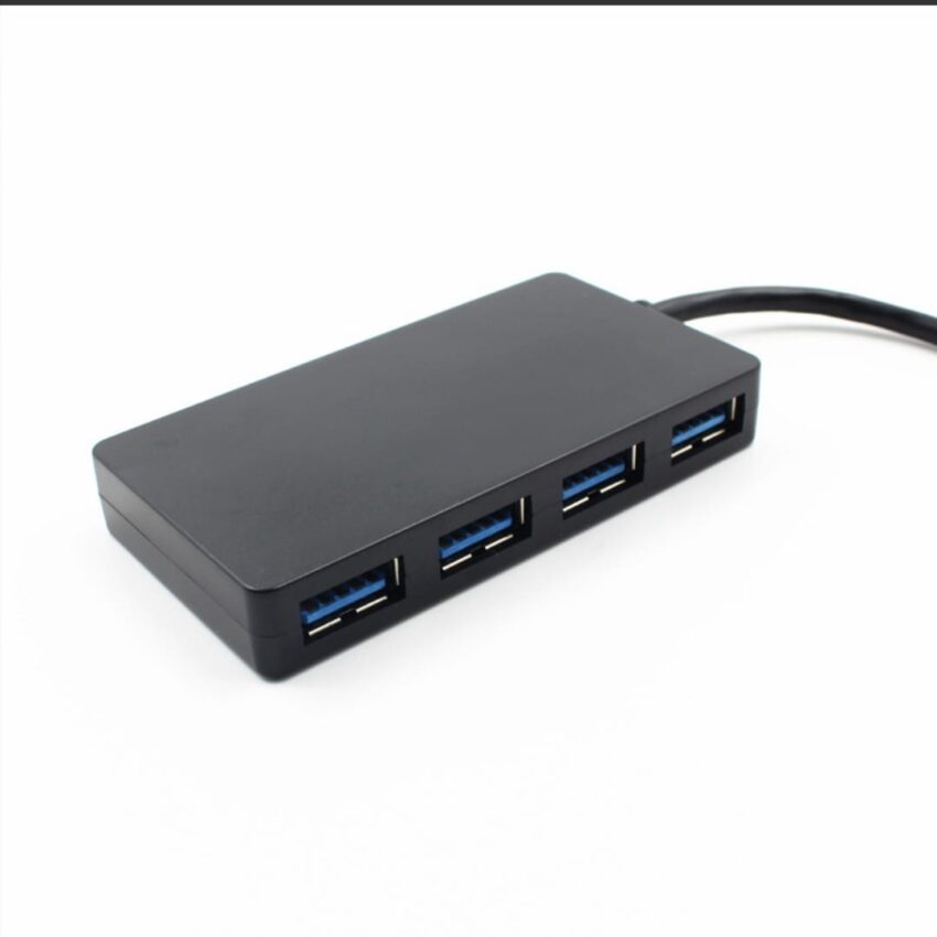 Fronix 4-Port USB 3.0 hub, USB hub 3.0 with Power Supply Port,140mm Cable for Desktop, iMac, Surface Pro, XPS, USB Flash Drives, Mobile HDD, and More
