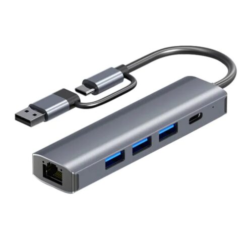 5-in-2 USB-C & USB-A Hub Adapter