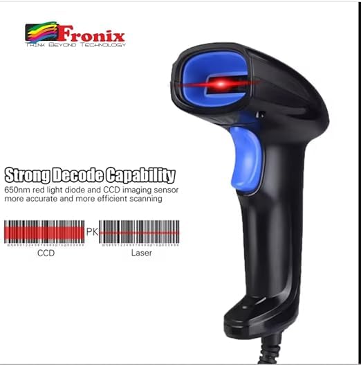 412XnEOGu3L FB1400 CCD/Laser Barcode Scanner, Handheld 1D/CCD USB Wired