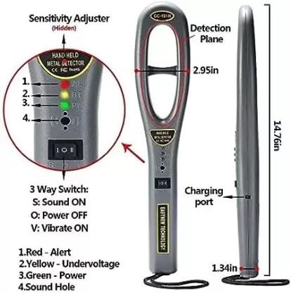 FRONIX GC-101H Handheld Security Metal Detector