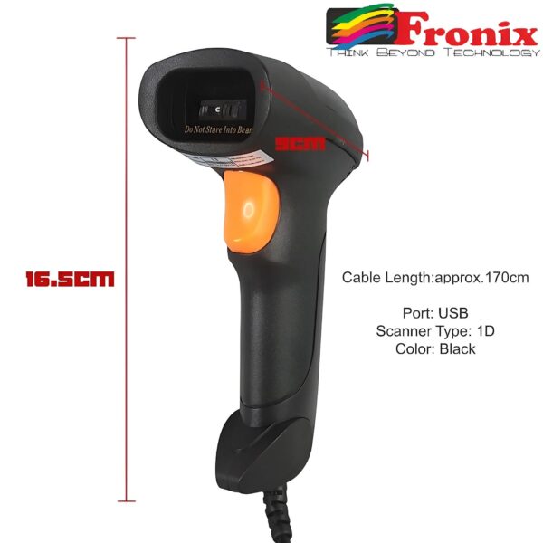 FB1100W Wired Barcode Scanner – High-Speed 1D CCD USB Handheld Scanner | BIS Certified, Plug & Play, Durable Design for Retail Billing, Warehouse, POS & Inventory Management