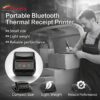 3-Inch Portable Thermal Receipt Printer, Blue-Tooth & USB | Mini Mobile POS Printer for Android, iOS, Windows | 80mm Printing Width