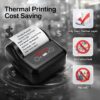 3-Inch Portable Thermal Receipt Printer, Blue-Tooth & USB | Mini Mobile POS Printer for Android, iOS, Windows | 80mm Printing Width