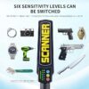 Version 1.0.0 Handheld Metal Detector High Sensitivity | Rechargeable with inbuilt 1800mAh Battery & Charger | Audio, Vibration & LED Alerts | Security Scanner for Airports, Malls, Schools & Banks