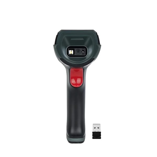 FB1800 Rugged Industrial-Grade Wireless 1D/2D Barcode & QR Scanner, Digital Display, 3-in-1 Bluetooth + 2.4G + USB, Heavy-Duty Handheld Scanner for POS, Retail & Warehouse