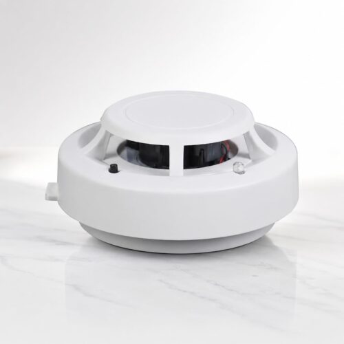 Photoelectric Smoke Detector with Built-in Alarm Siren Ceiling Mounted, High Sensitivity Smoke Detection, For Home, Office, Shop, Warehouse, Hotel and Commercial Buildings