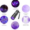 UV Light Torch 12 LED UV Flashlight, 395nm Ultraviolet Blacklight