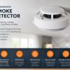Smoke Detector Alarm, Pack of 3, White Photoelectric Fire Alarm Sensor, Ceiling Mount