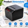 Version 1.0.0 FXTP-58 Desktop Thermal Receipt Printer, 58mm POS Billing Printer