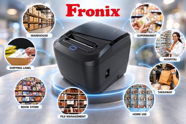 FX-TP80 Pro 3 Inch Thermal Label & Receipt Printer, 80mm, Black