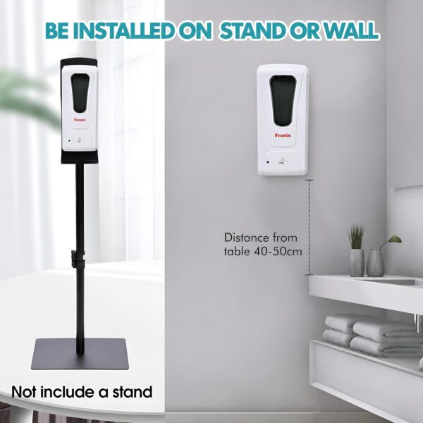 Wall Mount Automatic Soap Dispenser, White, 1000 ML Bathroom Office School Hospital Restaurants, Hand Soap Dispenser, Refillable, Liquid Gel Pump