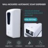 Wall Mount Automatic Soap Dispenser, White, 1000 ML Bathroom Office School Hospital Restaurants, Hand Soap Dispenser, Refillable, Liquid Gel Pump