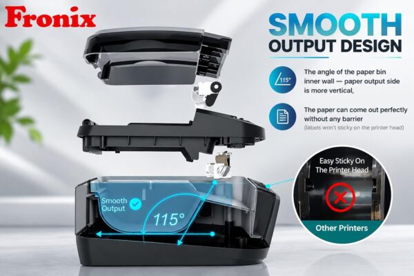 FX-TP80 Pro 3 Inch Thermal Label & Receipt Printer, 80mm, Black
