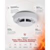 Smoke Detector Alarm, Pack of 3, White Photoelectric Fire Alarm Sensor, Ceiling Mount
