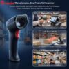 81IngWUvA2L._SL1500_ (1) 1800W Wireless 2D & 1D Barcode Scanner Bluetooth 5.0 & 2.4G QR Code Reader, CMOS Sensor, TFT Color Screen, Auto Induction Scanning, 2 Year Warranty