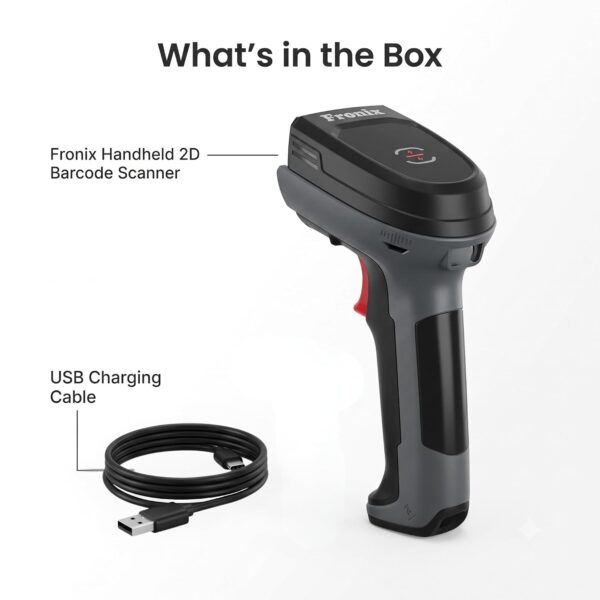 1600C Wired USB Barcode Scanner, Handheld 1D & 2D QR Code Reader