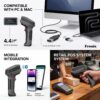 1600 Wireless 2D & 1D Barcode Scanner Bluetooth 5.0 & 2.4G QR Code Reader, CMOS Sensor, Auto Induction Scanning, 2 Year Warranty