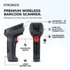 1600 Wireless 2D & 1D Barcode Scanner Bluetooth 5.0 & 2.4G QR Code Reader, CMOS Sensor, Auto Induction Scanning, 2 Year Warranty