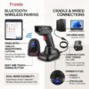 FB1600W Wireless 2D Barcode Scanner with Charging Stand | Handheld, BIS Approved | USB & WiFi Connectivity | Fast, Accurate QR Code Reader for Retail Shops, Supermarkets, Warehouses
